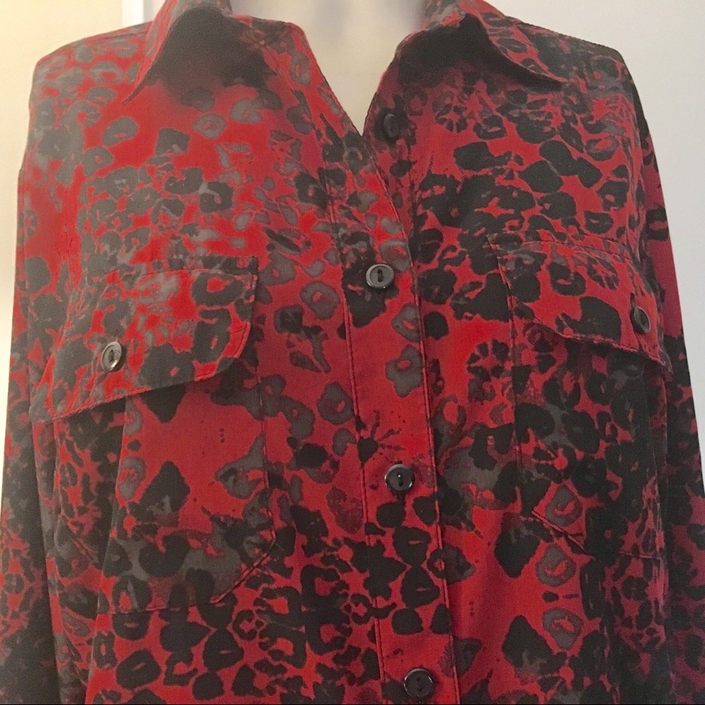 Red Long Sleeve Shirt Size S